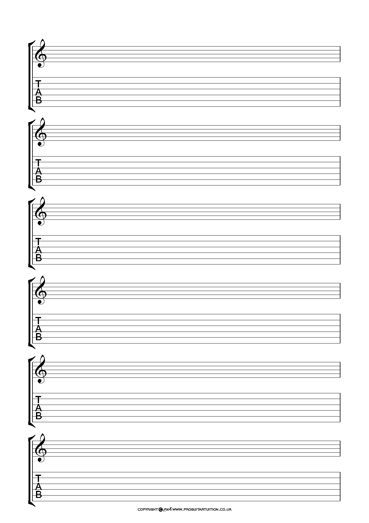 Blank Tab Sheets For Guitar Pictures to pin on Pinterest